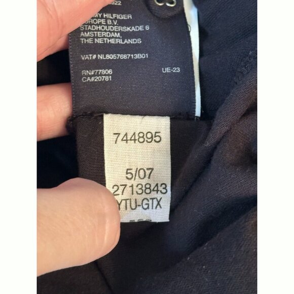 Vtg Tommy Hilfiger Heritage Y2K Dress Small Black Embroidered Preppy 90s Grunge - Picture 8 of 10